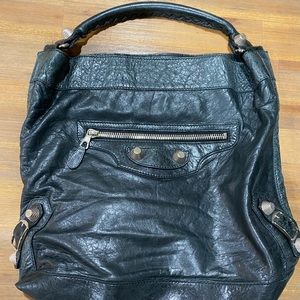 Balenciaga giant hobo day bag purse stud